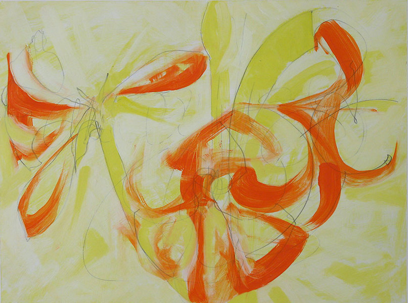 Spring Amaryllis<br />
graphite & oil on paper, 12" x 16"<br />
2010 : Amaryllis : Amy Finley Scott