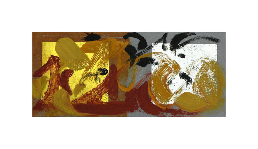 Black Birds<br />
oil on joss paper<br />
2006 : Other Abstract Paintings : Amy Finley Scott