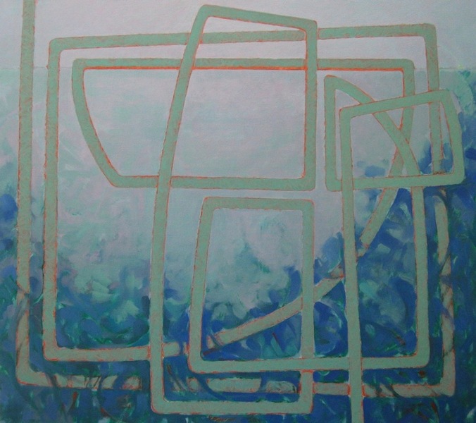 Island Window<br/>oil on canvas, 39" x 44"<br/>2014 : 2012 - 2014 : Amy Finley Scott
