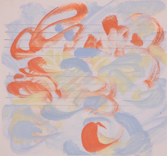 Pastel Music<br />
graphite & oil on paper<br />
2008  SOLD : Of Music : Amy Finley Scott