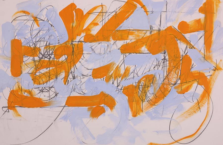 Plan with Circuit Box<br />
graphite & oil on paper, 22" x 30"<br />
2007 : Other Abstract Paintings : Amy Finley Scott