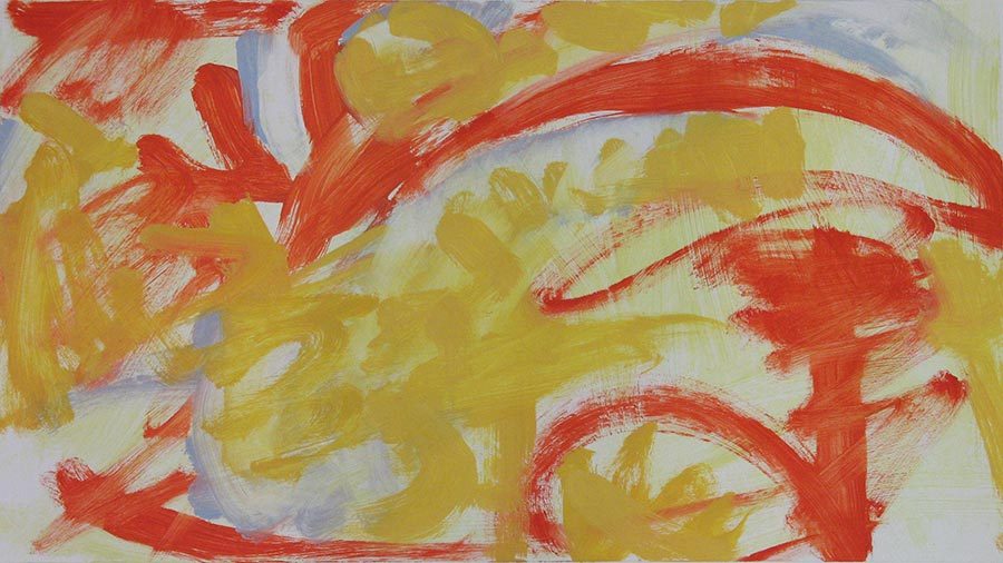 Writ Large<br />
oil on paper, 10" x 17 1/2"<br />
2006 : Early Abstract : Amy Finley Scott