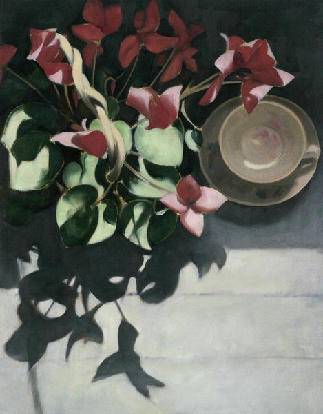 Cyclamen, Sun and Shade<br />
oil on canvas, 24" x 19"<br />
1989 : Flowers and Gardens : Amy Finley Scott